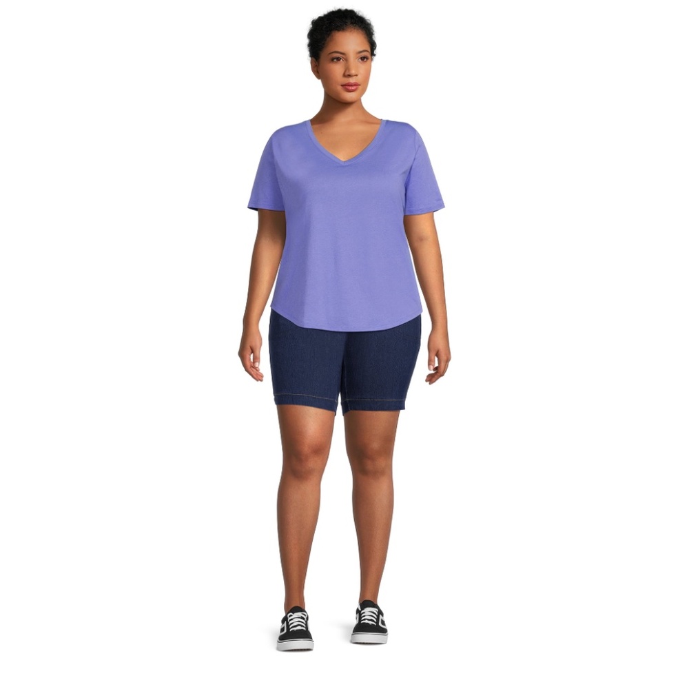 Just My Size Women’s Plus Size Dark Indigo 2 Pocket Shorts Size 2X NEW - Picture 5 of 6